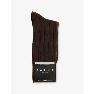 selfridges FALKE Lhasa Ribbed Wool-Blend Knitted Socks- Buy online at McGrocer
