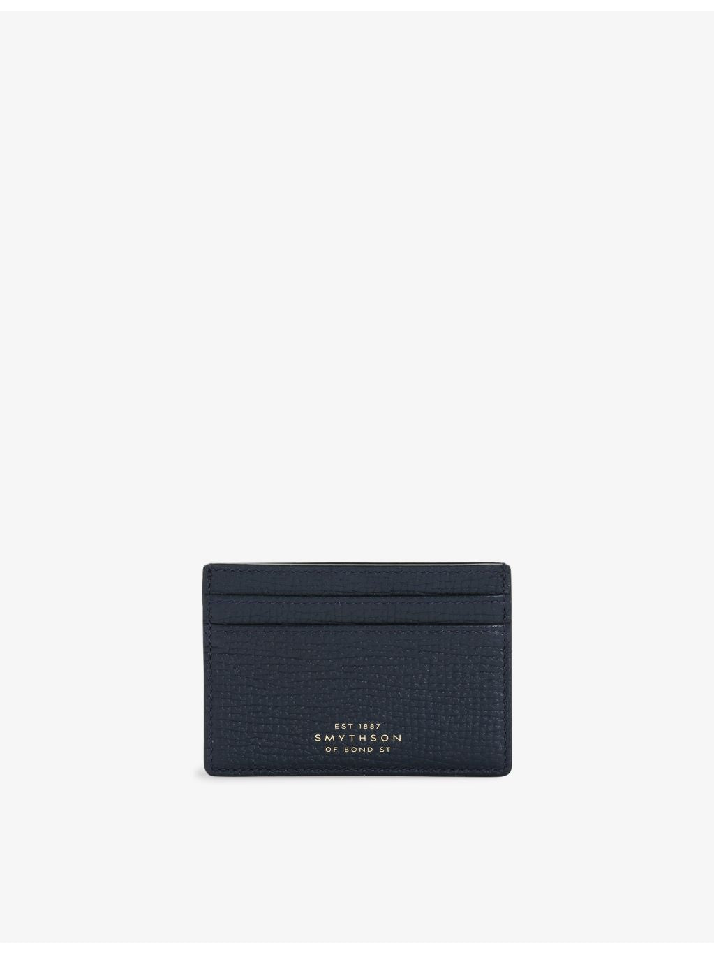Smythson flat leather card holder with five card pockets - British product
