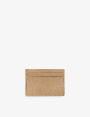 Smythson Leopard Panama Flat Leather Card Holder