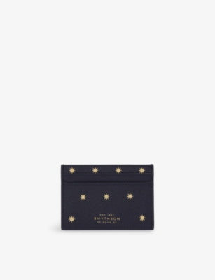 Smythson Leopard Panama Flat Leather Card Holder