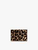 Smythson leopard leather card holder with five card pockets - British product