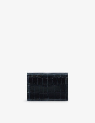 Smythson folded leather card case Mara, imported from the UK