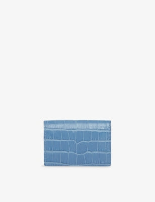 Smythson folded leather card case Mara, imported from the UK