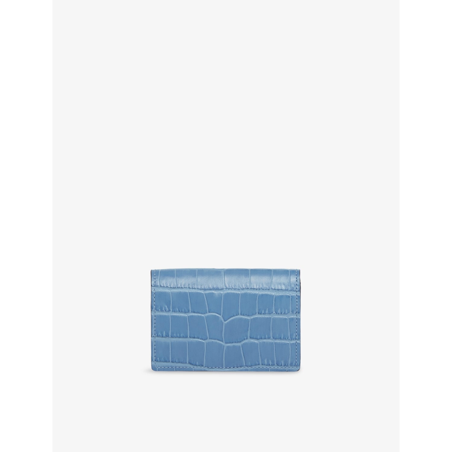 Mara Folded Leather Card Case - NAVY