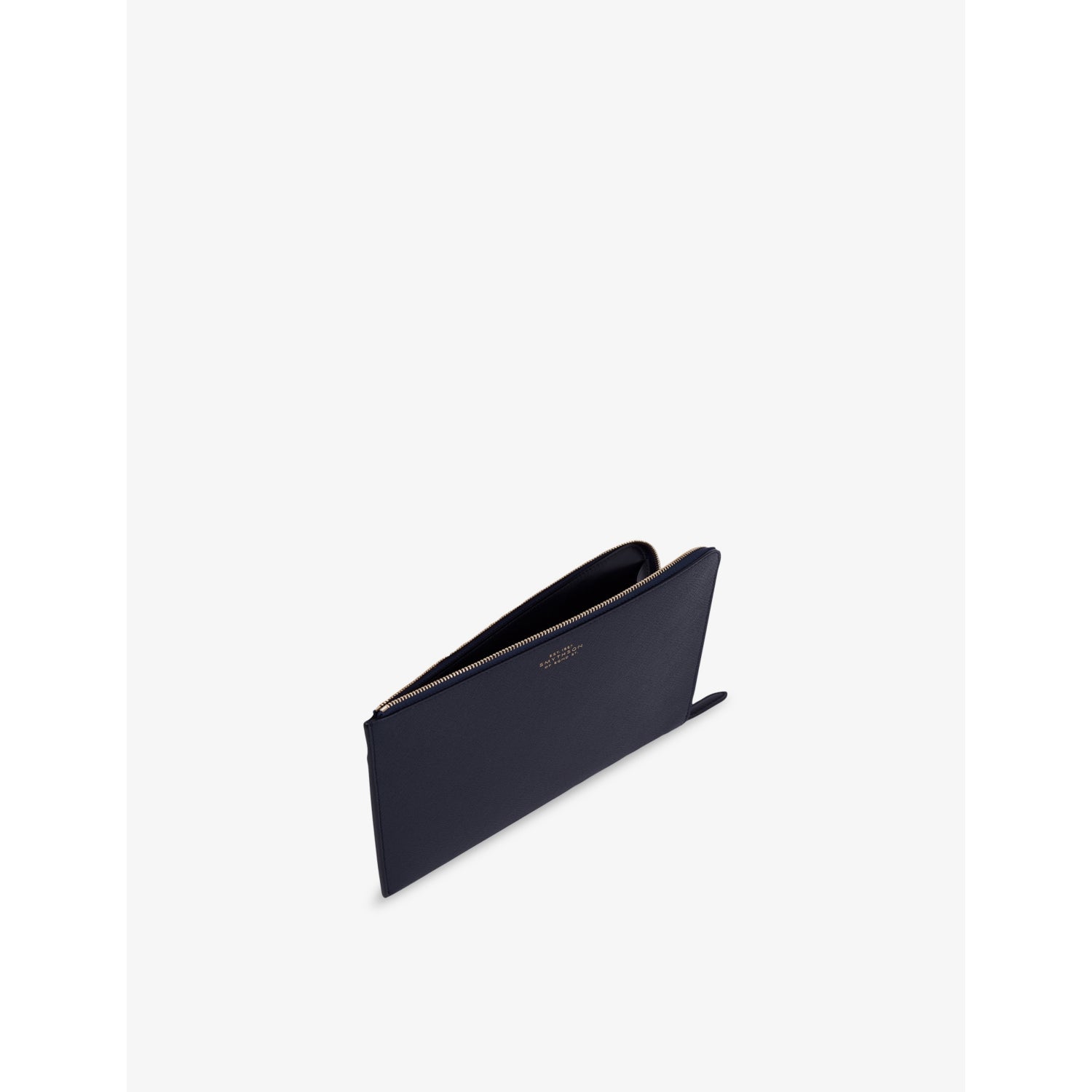 Smythson Panama leather slim pouch with zip fastening - British product