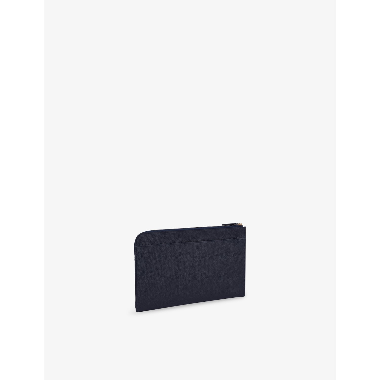 Smythson Panama leather slim pouch with zip fastening - British product