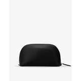 Smythson leather cosmetic case with gold-tone branding (British brand)