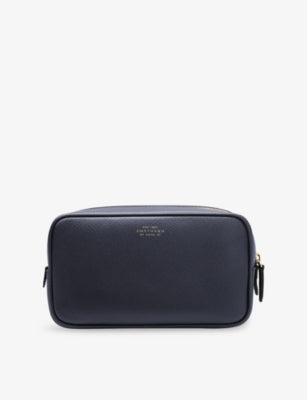 Smythson Panama double leather washbag (British brand)