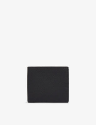 selfridges Smythson Panama 6-Card Slot Leather Wallet- Buy online at McGrocer