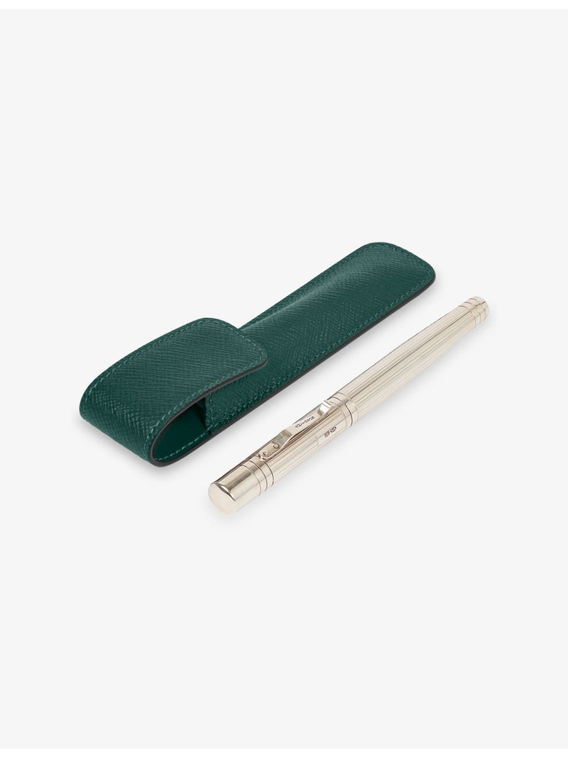 Smythson Panama leather pen sleeve 16.5cm, imported from the UK