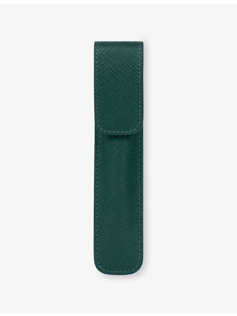 Smythson Panama leather pen sleeve 16.5cm, imported from the UK