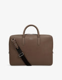 Smythson Panama slim leather briefcase with adjustable strap, UK version