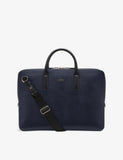 Smythson Panama slim leather briefcase with adjustable strap, UK version
