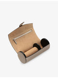 Smythson Panama leather watch and jewellery roll, UK version