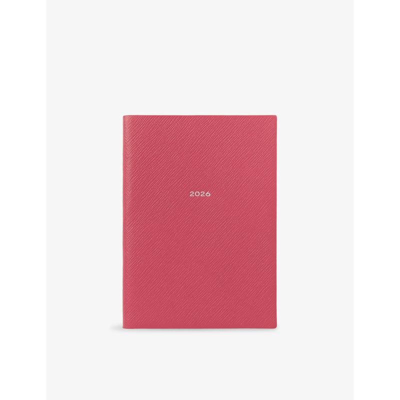 Soho Leather 2026 Weekly Diary - RASPBERRY