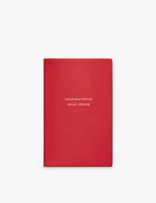 Smythson Panama Inspirations and Ideas Leather Notebook 14cm x 9cm