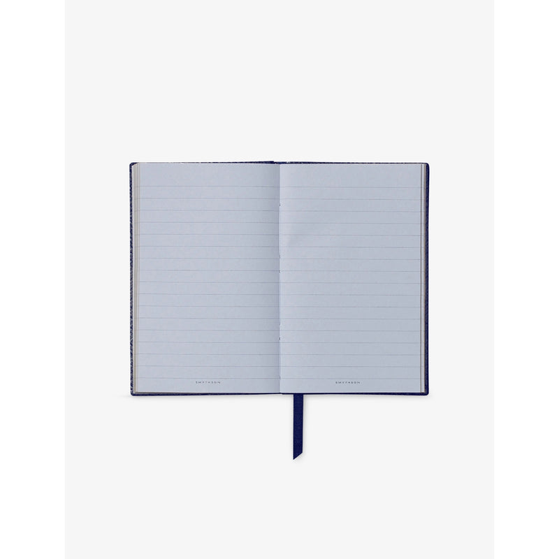 Smythson Panama leather notebook with gilt-edged pages, imported from the UK