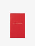 Smythson Panama leather notebook with gilt-edged pages, imported from the UK