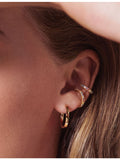 Sif Jakobs gold-plated sterling silver hoop earrings 2cm - British product