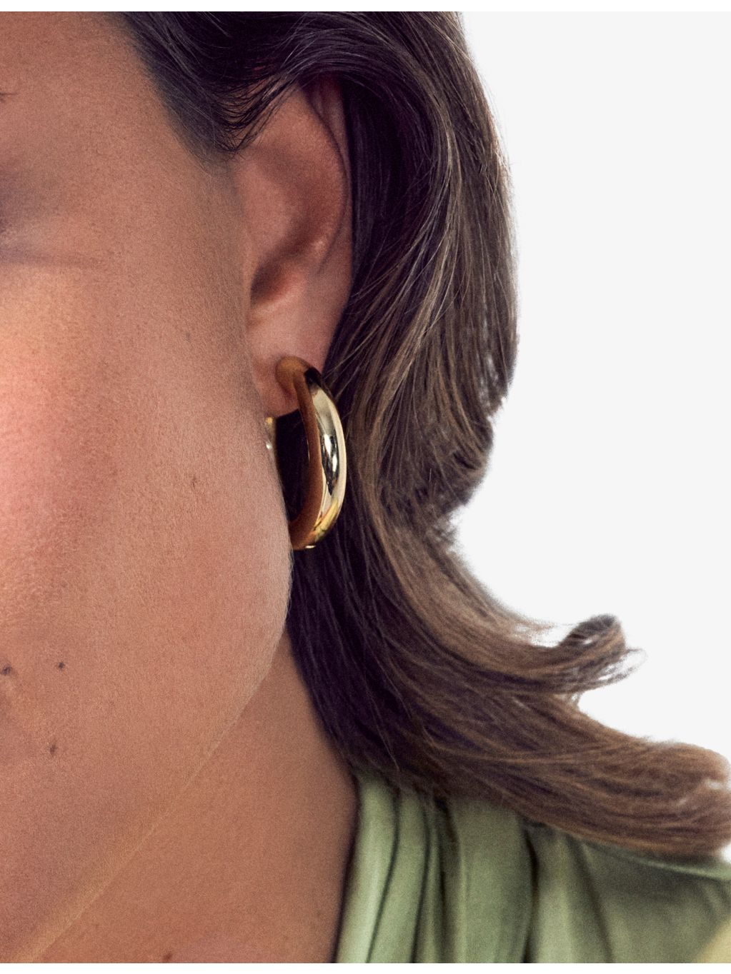 Sif Jakobs 18ct gold-plated sterling silver hoop earrings, imported from the UK