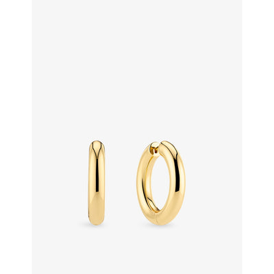 selfridges Sif Jakobs Carrara Pianura 18ct Gold-Plated 925 Sterling Silver Hoop Earrings- Buy online at McGrocer