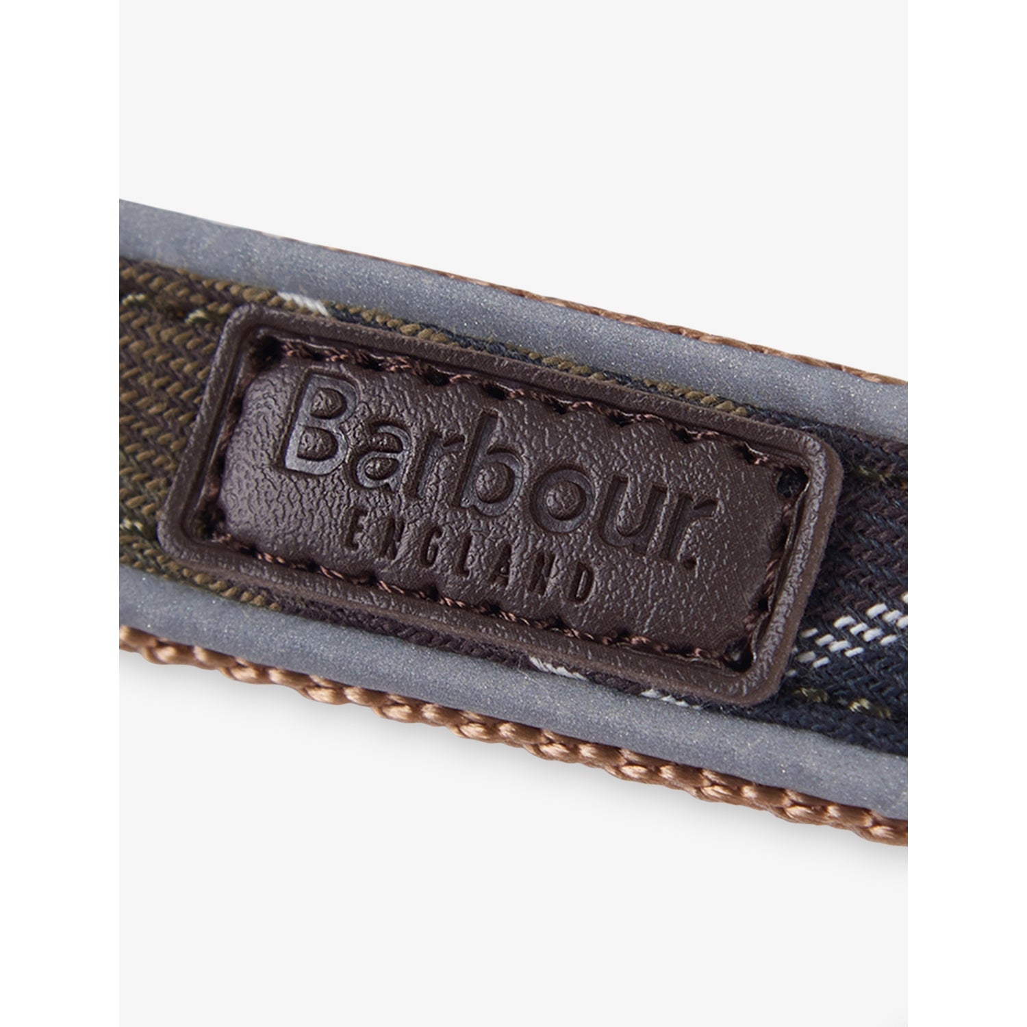 Barbour reflective tartan dog collar, imported from the UK