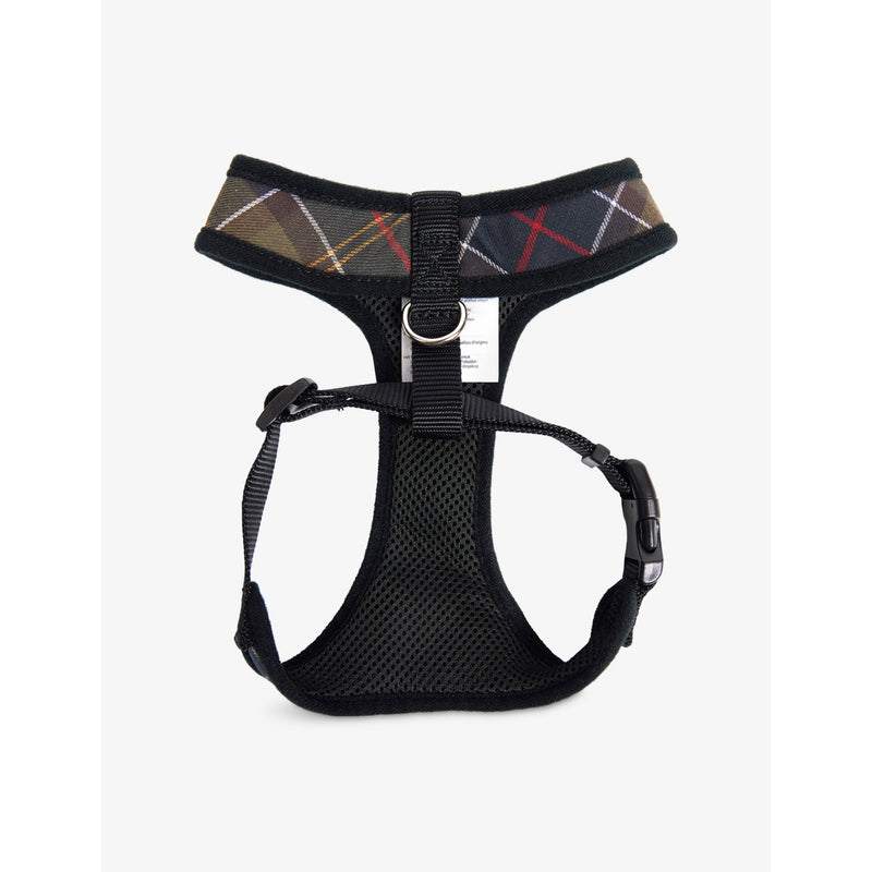 Barbour tartan cotton dog harness with adjustable strap - British product