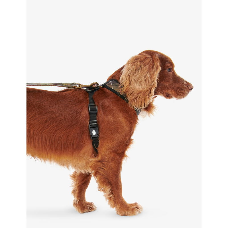 Barbour tartan cotton dog harness with adjustable strap - British product