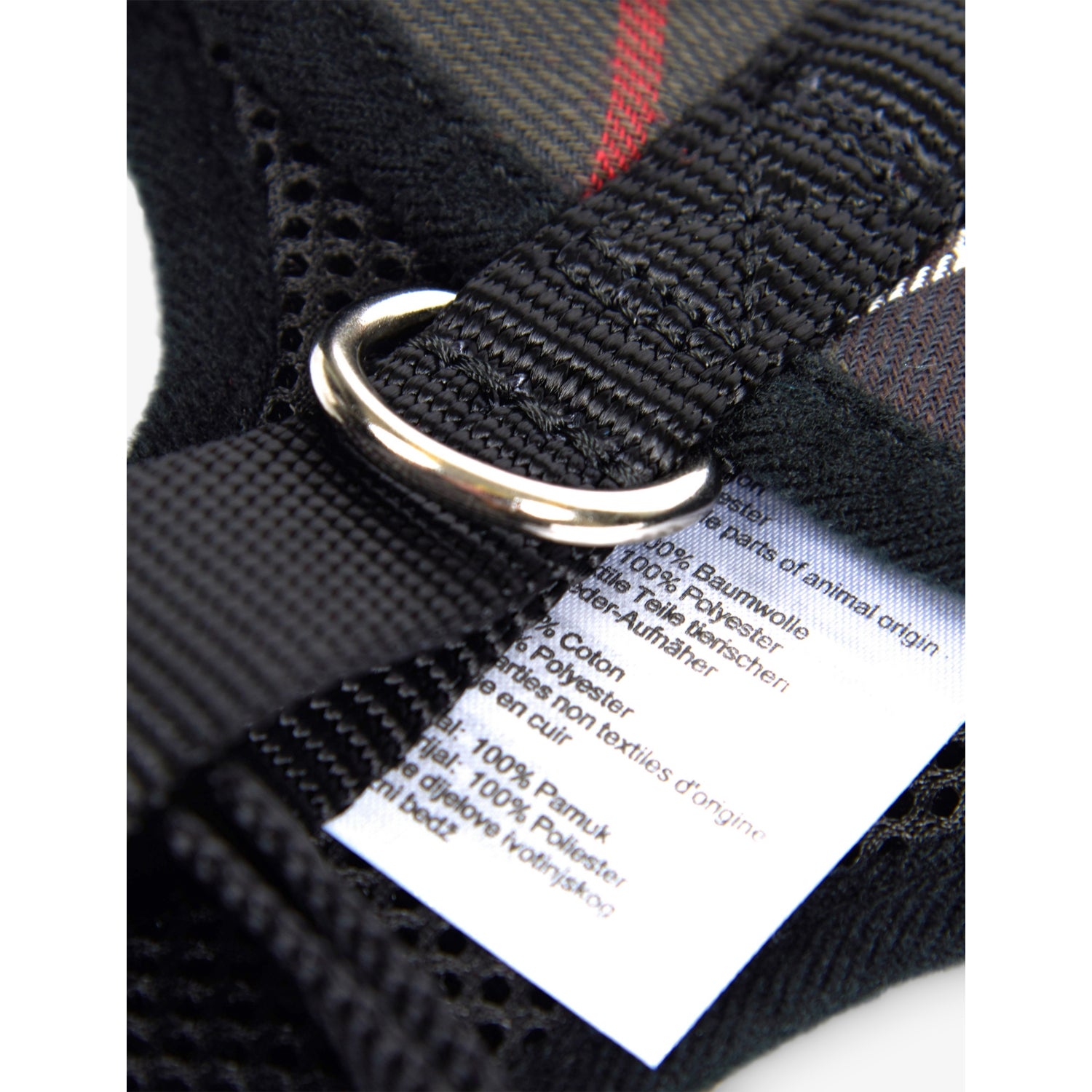 Barbour tartan cotton dog harness with adjustable strap - British product