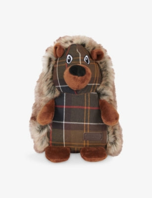 Barbour hedgehog dog toy 19cm tartan pattern (British brand)