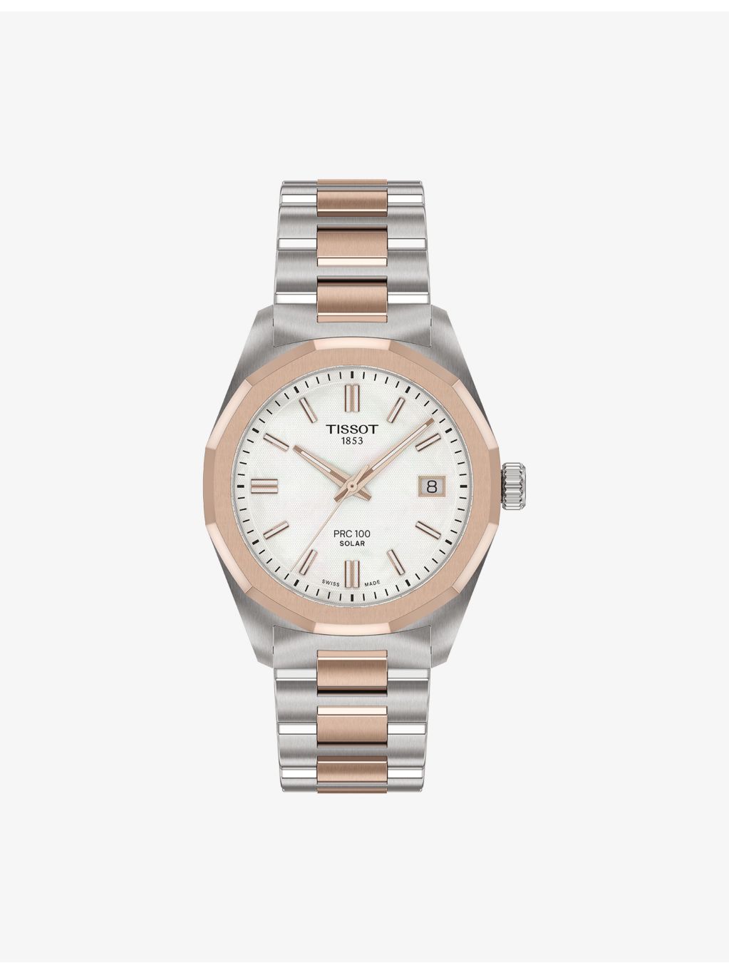 Tissot PRC 100 Solar gold-plated watch 34mm, UK version