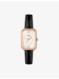 Tissot stainless steel quartz watch with leather strap, 30mm (British brand)