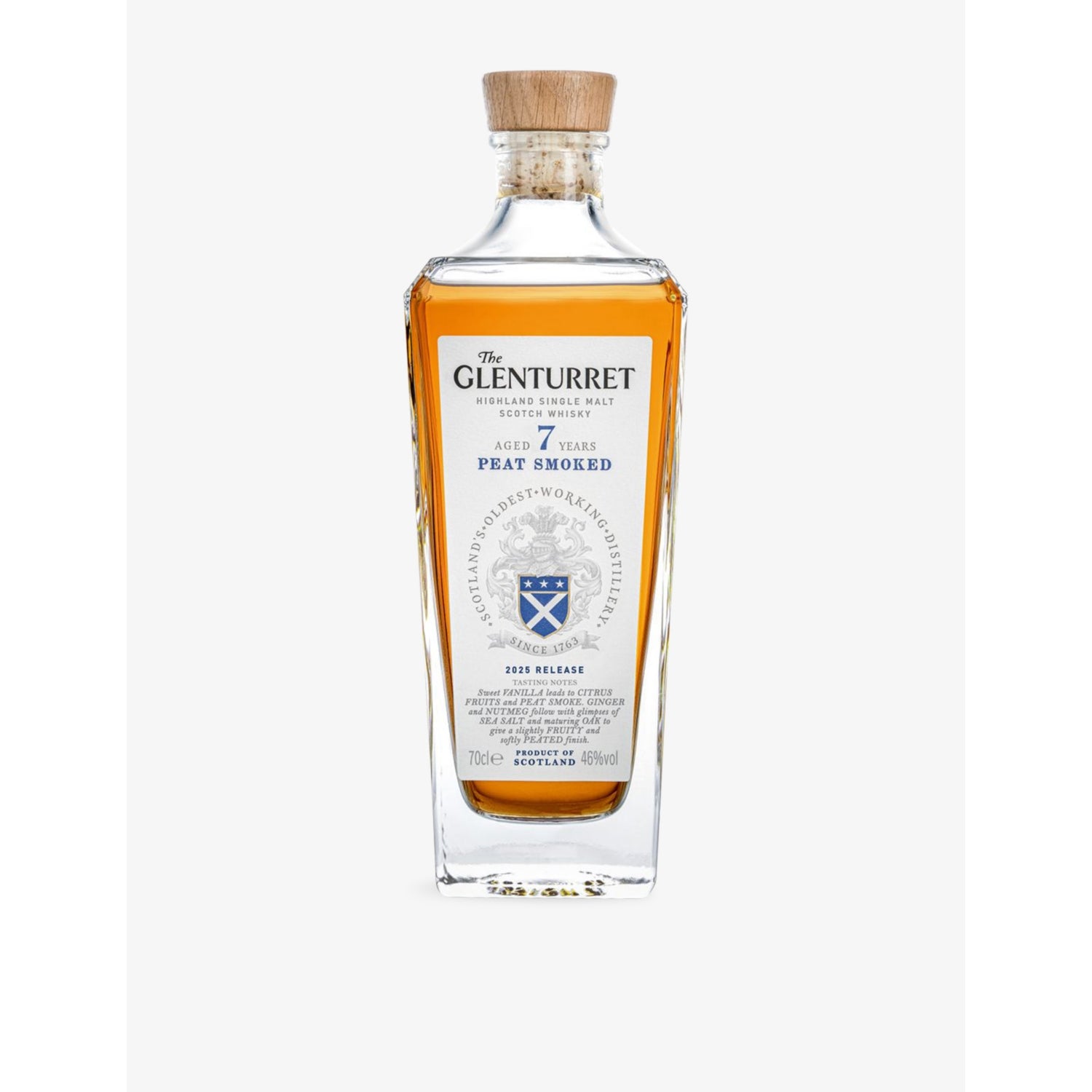 Glenturret single malt whisky peat smoked 7 year old 700ml (British brand)