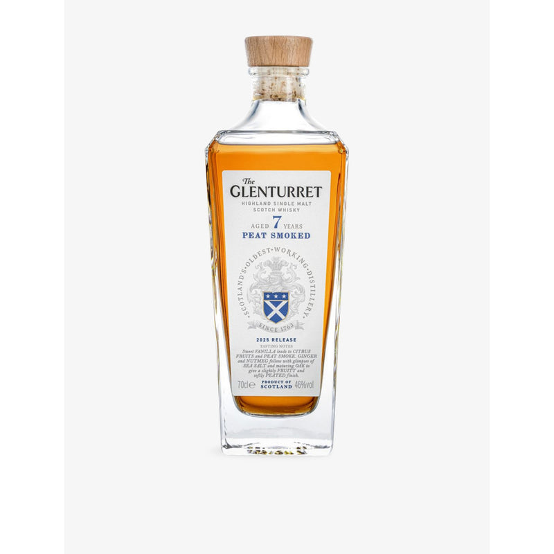 Glenturret single malt whisky peat smoked 7 year old 700ml (British brand)