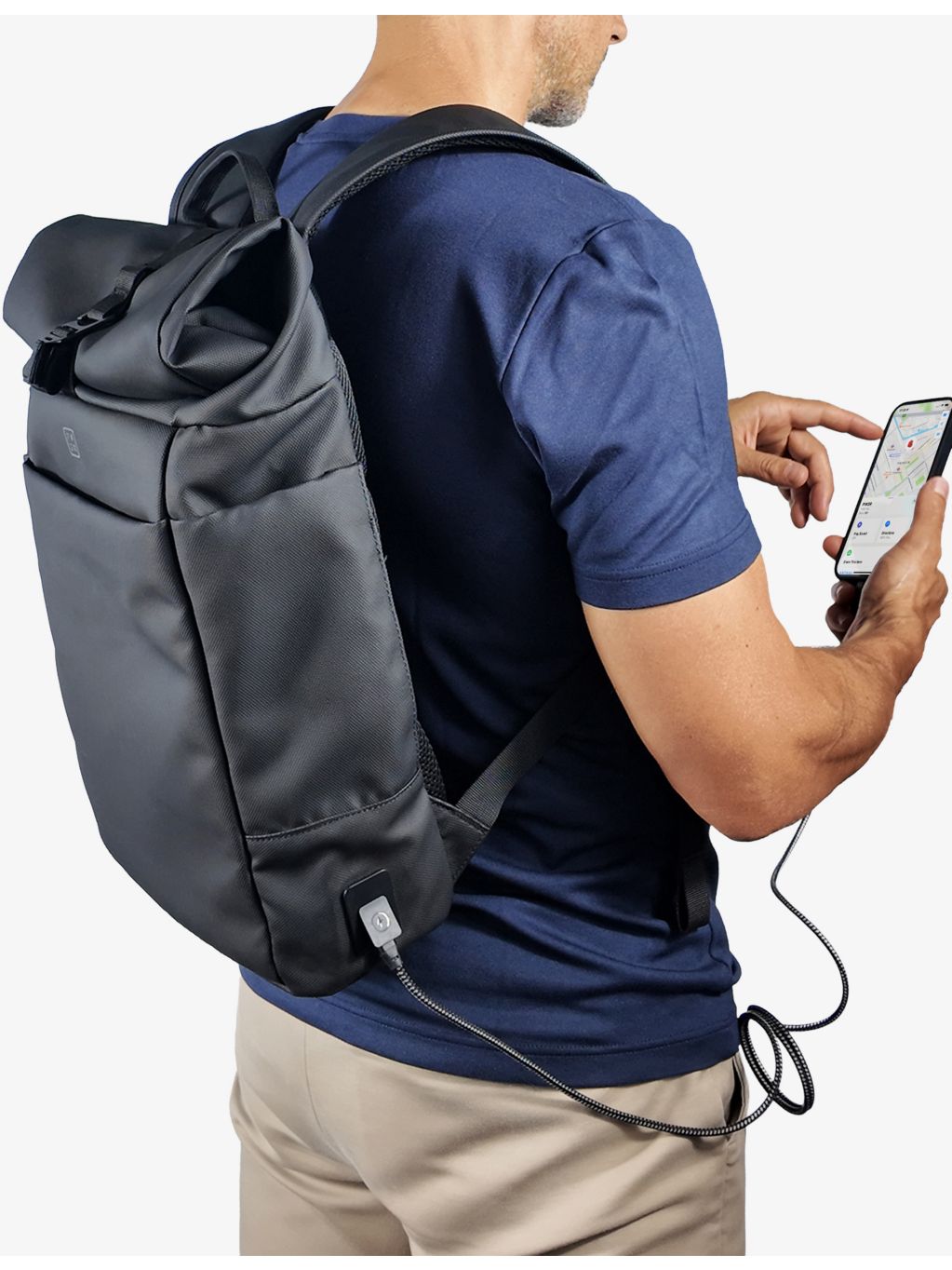 Smartech PW3R 14L roll-top tech backpack, imported from the UK