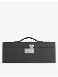 Dunhill leather poker set with cards and chips 35cm (British brand)