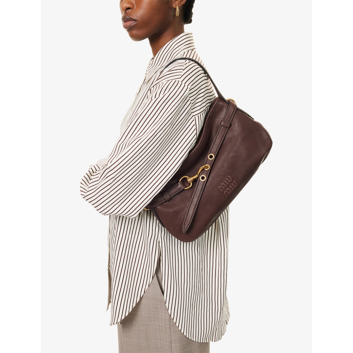 Miu Miu Aventure leather shoulder bag, imported from the UK