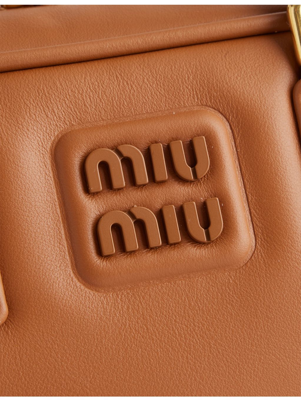 Miu Miu leather top handle bag, gold hardware - British product