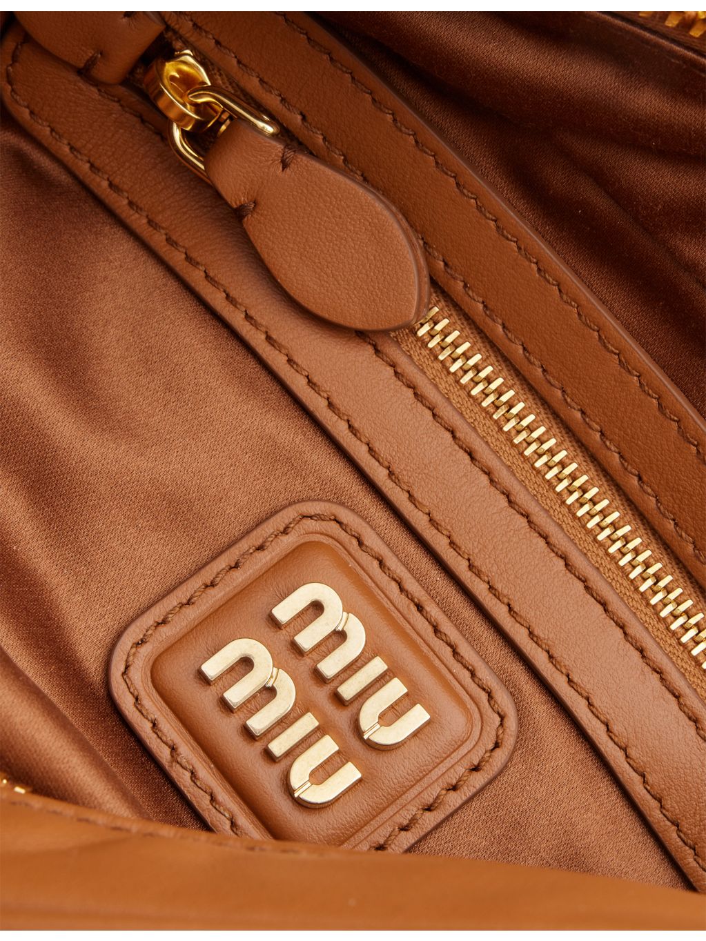 Miu Miu leather top handle bag, gold hardware - British product