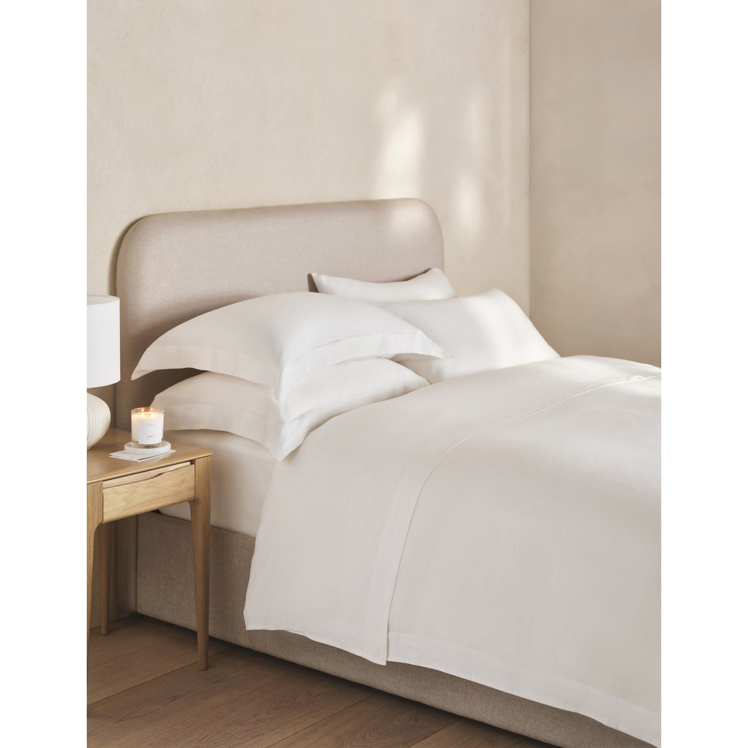 The White Company pure linen Oxford pillowcase (British brand)