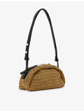 AllSaints Noemie mini raffia shoulder bag with adjustable strap (British brand)