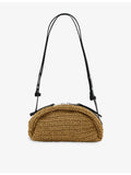 AllSaints Noemie mini raffia shoulder bag with adjustable strap (British brand)