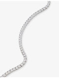 DARKAI 18ct white gold-plated pavé tennis necklace 50cm, imported from the UK