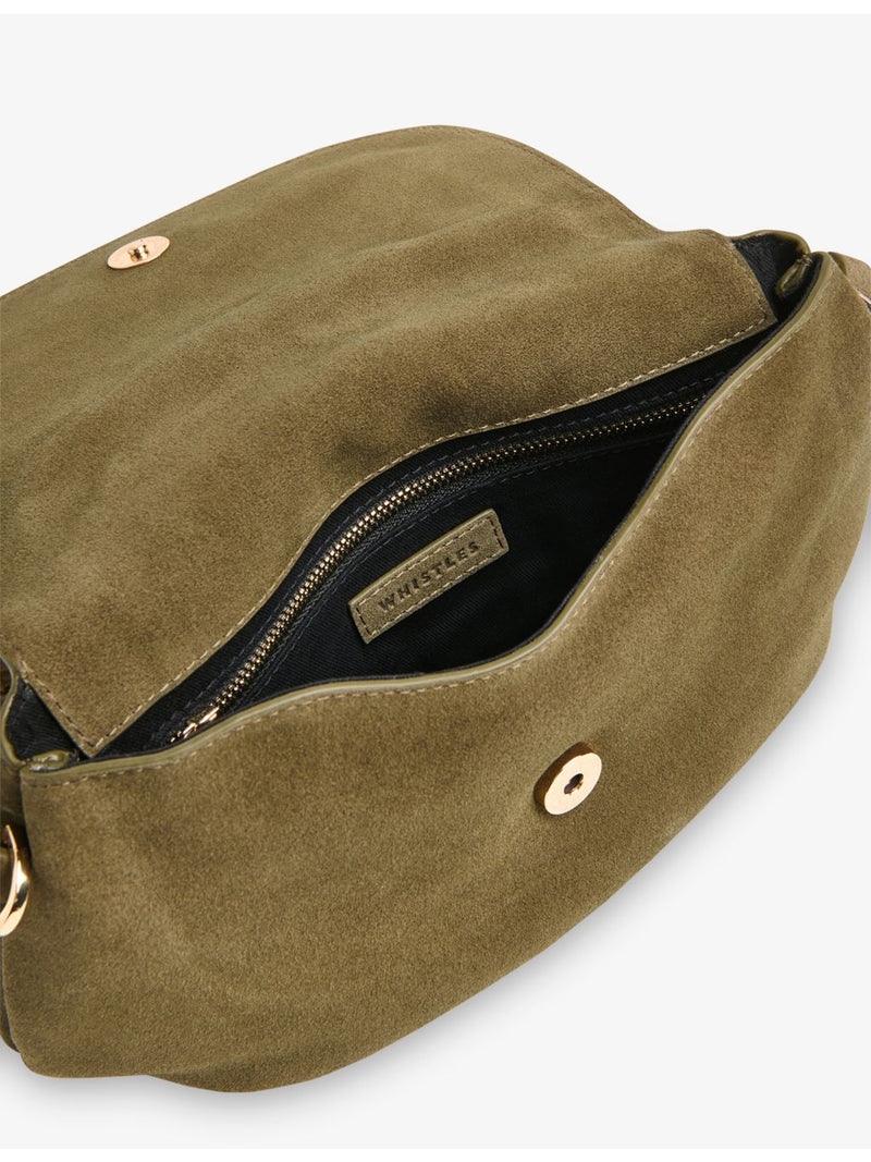 Whistles Nala suede cross-body bag, imported from the UK