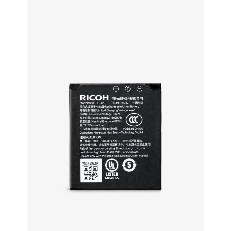 Ricoh DB-120 rechargeable lithium-ion battery 1800mAh, imported from the UK