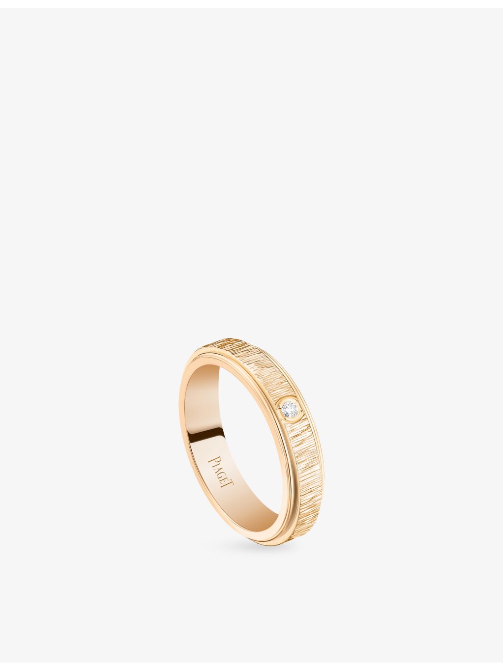 Piaget 18ct rose gold diamond ring 0.02ct, UK version