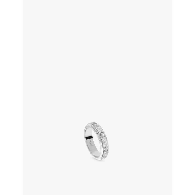 Possession 18ct White-Gold And 0.15ct Brilliant-Cut Diamond Ring - 53mm