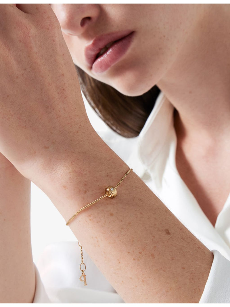 Piaget 18ct rose-gold diamond bracelet 0.02ct, imported from the UK
