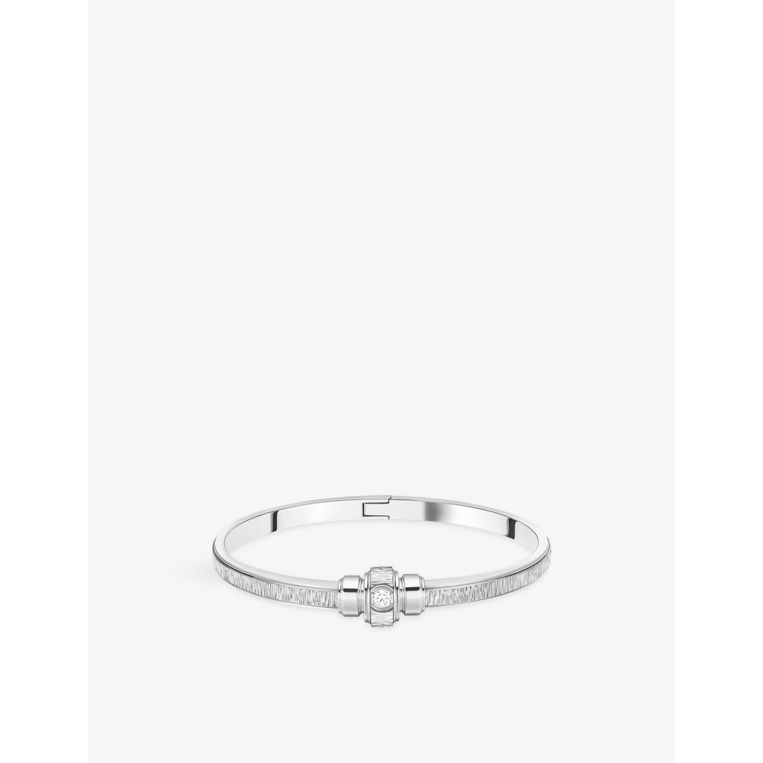 Possession 18ct White-Gold And 0.09ct Brilliant-Cut Diamond Bangle - 14cm