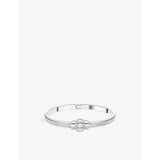 Possession 18ct White-Gold And 0.09ct Brilliant-Cut Diamond Bangle - 14cm